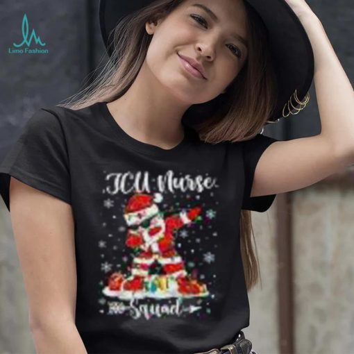 Icu Nurse Squad Nurse Christmas Dabbing Santa Xmas Pajama Shirt