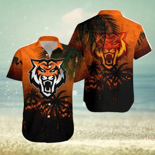 Idaho State Bengals Hawaiian Shirt Summer Gift Coconut Tree Tropical Grunge Pattern For NCAA Fans