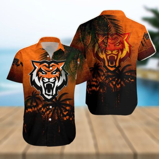 Idaho State Bengals Hawaiian Shirt Summer Gift Coconut Tree Tropical Grunge Pattern For NCAA Fans