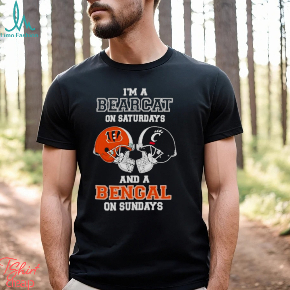 I'm A Bearcats On Saturdays And A Bengals On Sundays Helmet 2023 T Shirt -  Limotees