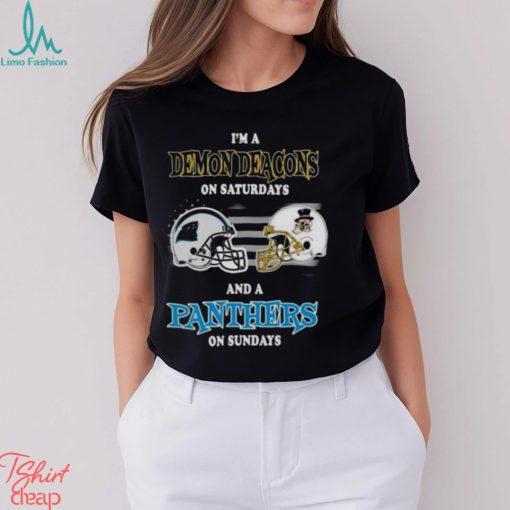 I'm A Carolina Panthers On Saturdays And A Wake Forest Demon Deacons On  Sundays 2023 shirt - Limotees
