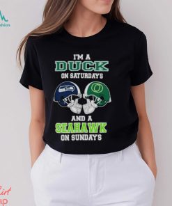 I’m A Ducks On Saturdays And A Seahawks On Sundays Helmet 2023 T Shirt