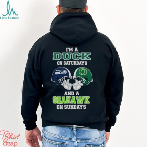 I’m A Ducks On Saturdays And A Seahawks On Sundays Helmet 2023 T Shirt