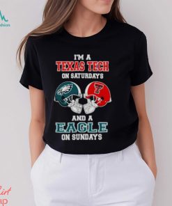 I’m A Texas Tech On Saturdays And A Eagles On Sundays Helmet 2023 T Shirt