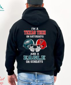 I’m A Texas Tech On Saturdays And A Eagles On Sundays Helmet 2023 T Shirt