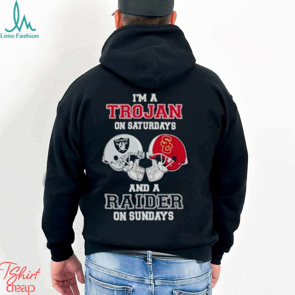 I'm A Trojans On Saturdays And A Raiders On Sundays Helmet 2023 T Shirt -  Limotees