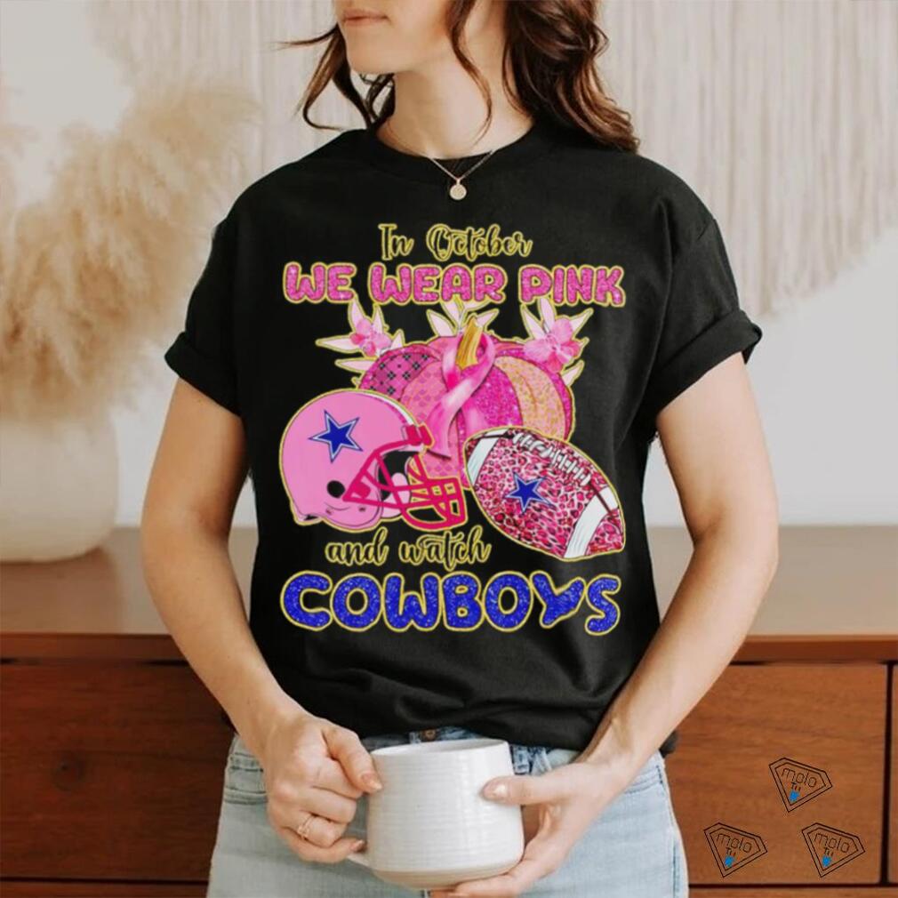 NFL Dallas Cowboysls Crewneck Sweatshirt I Pink I Can In October We Wear  Pink Breast Cancer