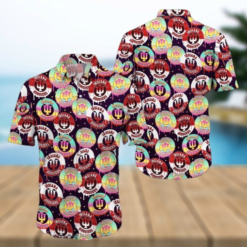 Indiana Hoosiers CD Rainbow Pattern Hawaiian Shirt For Men And Women