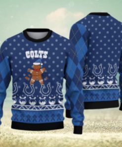 Indianapolis Colts Christmas Gingerbread Man Ugly Christmas Sweater Cute Christmas Gift