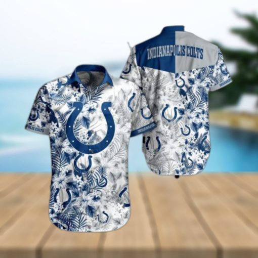 Indianapolis Colts NFL Beach Shirt Graphic Floral Pattern Print This Summer Hawaiian Shirt