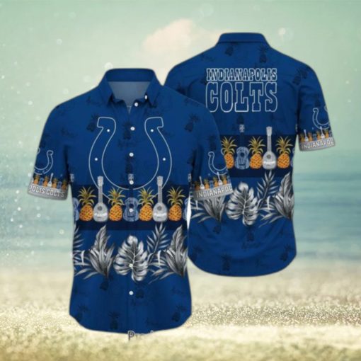 Indianapolis Colts NFL Hawaiian Shirt Tropical Pattern Graphic Trends Summer Gift For Fan NFL