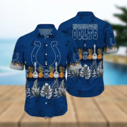 Indianapolis Colts NFL Hawaiian Shirt Tropical Pattern Graphic Trends Summer Gift For Fan NFL