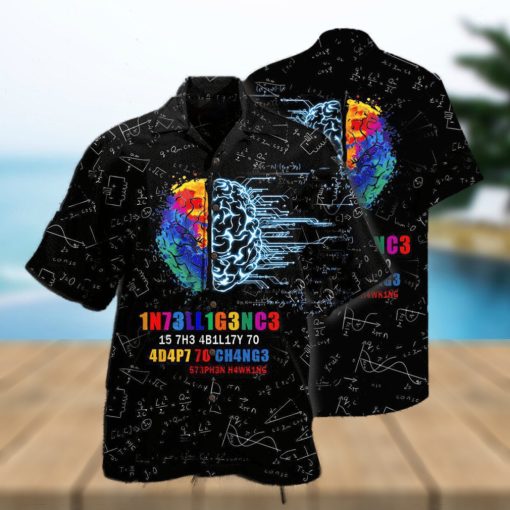 Intelligence Funny Black Style Hawaiian Shirt Summer Beach Gift