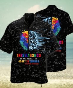 Intelligence Funny Black Style Hawaiian Shirt Summer Beach Gift