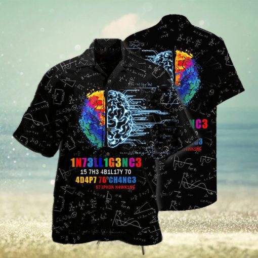 Intelligence Funny Black Style Hawaiian Shirt Summer Beach Gift