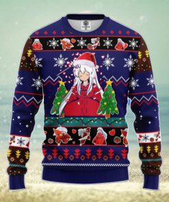 Inuyasha Anime Ugly Christmas Sweater Blue Amazing Gift Men And Women Christmas Gift