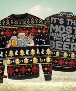 It Is The Most Wonderful Time For Beer Christmas Ugly Sweater Party