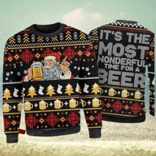 It Is The Most Wonderful Time For Beer Christmas Ugly Sweater Party