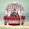 Black Cat Hide Knitting Pattern Green Christmas 3D Sweater