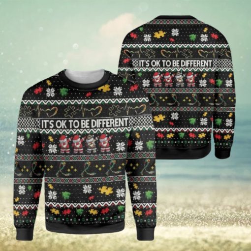 Its Ok To Be Different Autism Ugly Sweater For Christmas