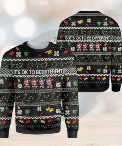 Its Ok To Be Different Autism Ugly Sweater For Christmas