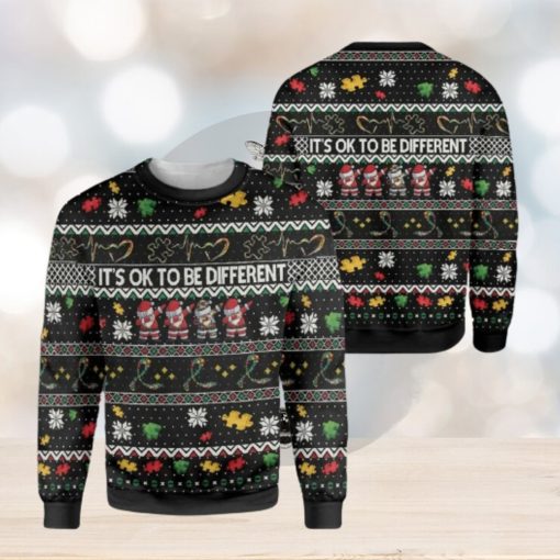 Its Ok To Be Different Autism Ugly Sweater For Christmas