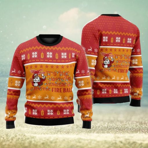 It’s Time For Fireball Whiskey 3D Ugly Christmas Sweater Men And Women Christmas Gift