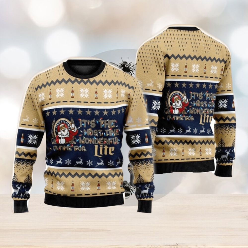 It's Time For Miller Lite 3D Ugly Christmas Sweater Men And Women Christmas  Gift - Limotees