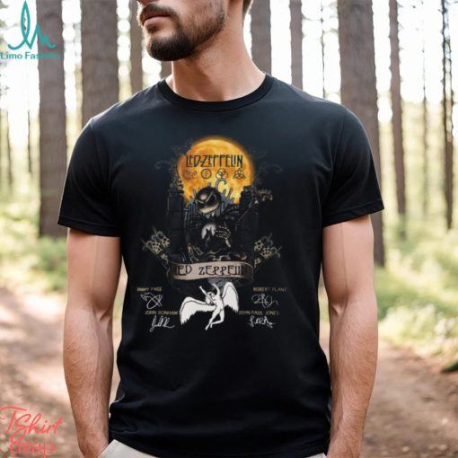 Jack Skellington Collab Led Zeppelin Signature Halloween T Shirt