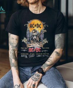 Jack Skellington Mix AC DC Signature Halloween Limited Edition T Shirt