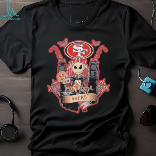 Jack skellington halloween san francisco 49ers fan shirt