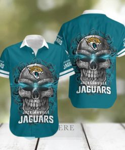 Jacksonville Jaguars Skull Carved Halloween Hawaiian Shirt Gift Men Women