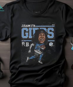 Jahmyr Gibbs Detroit Cartoon WHT Shirt