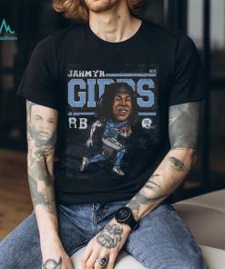 Jahmyr Gibbs Detroit Cartoon WHT Shirt