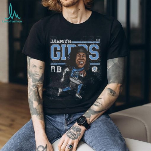 Jahmyr Gibbs Detroit Cartoon WHT Shirt