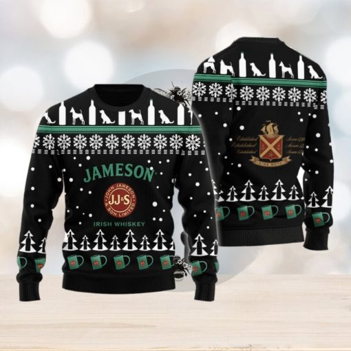 Jameson Puppy Snowflake Pattern Ugly Christmas Sweater Xmas Gift Men And Women Christmas Sweater