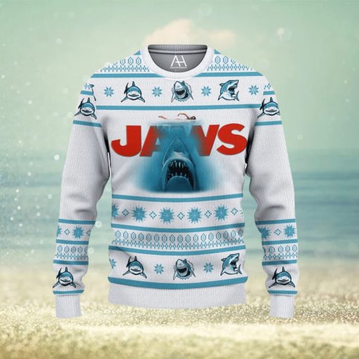 Jaws Shark Ugly Christmas Sweater 3D All Over Print Christmas Gift