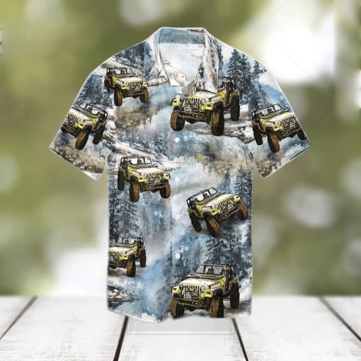 Jeep In The Forest Hawaiian Shirt Unisex Adult