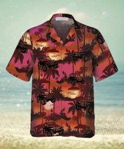 Jeep Tropical Palm Trees Beach At Sunset Pattern Hawaiian Shirt