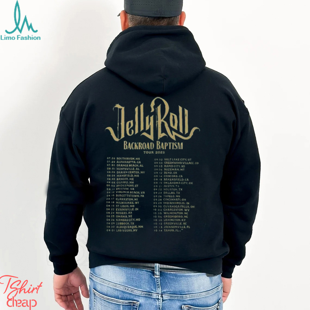 Jelly Roll 2023 Tour Shirt Backroad Baptism Classic Unisex Jelly Roll 2023 Tour Shirt Backroad Baptism Classic Unisex