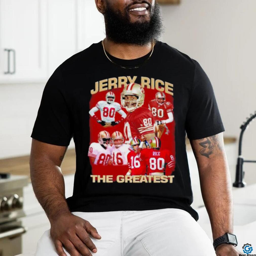 Jerry Rice San Francisco 49ers NFL football signature retro shirt