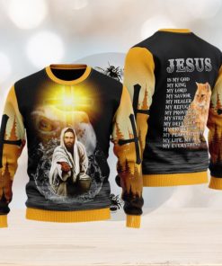 Jesus And Cat My Everything Ugly Christmas Sweater Gift For Men And Women