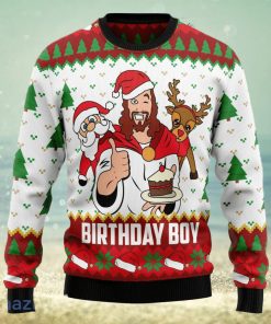 Jesus Birthday Boy Christmas Unisex Ugly Christmas Sweater 3D