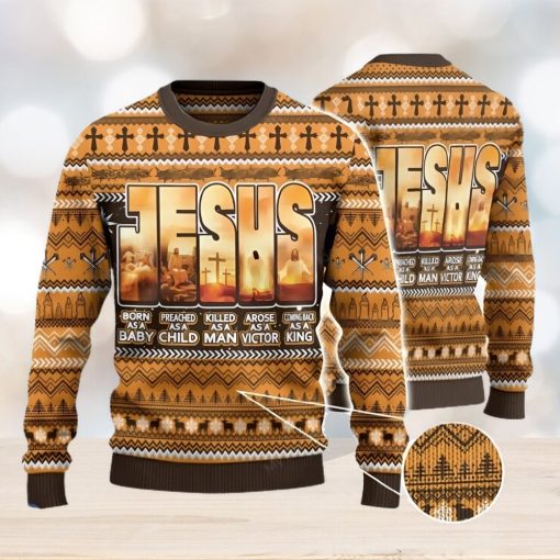 Jesus Born Christmas Gift Ugly Christmas Sweater 3D Gift For Men And Women