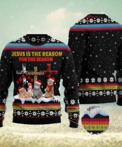 Jesus Is The Reason For The Season Ugly Christmas Sweater Gift Men Women -  Limotees