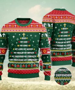 Jesus My God My King My Lord My Savior Ugly Christmas Sweater 3D Gift For Men And Women