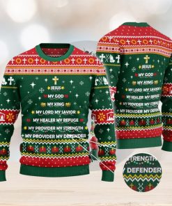 Jesus My God My King My Lord My Savior Ugly Christmas Sweater 3D Gift For Men And Women