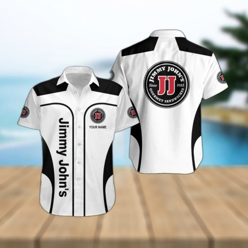 Jimmy john’s Personalized Name Beach Brand New Aloha Hawaiian Shirt Men And Women Gift For Family