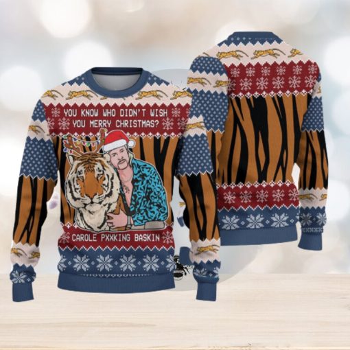 Joe Exotic Tiger King Christmas Gift For Holiday Tiger King What 3D Ugly Christmas Sweater