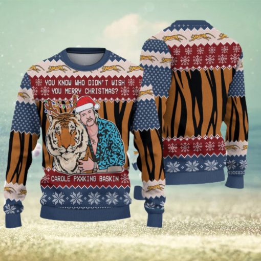 Joe Exotic Tiger King Christmas Gift For Holiday Tiger King What 3D Ugly Christmas Sweater